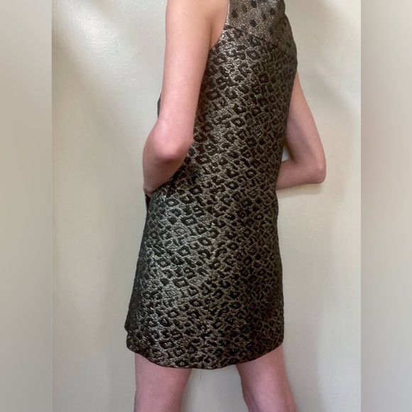 Tibi Metallic Leopard Shift Dress (20) - Picture 3 of 8